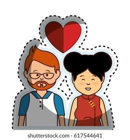 cute lovers couple ethnicity