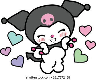 Cute Loving Cartoon Vector Wallpaper 