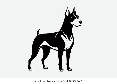 a cute loving dog vector