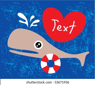 cute loving whale