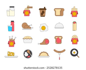 Cute Lunchtime Brush Style Icon