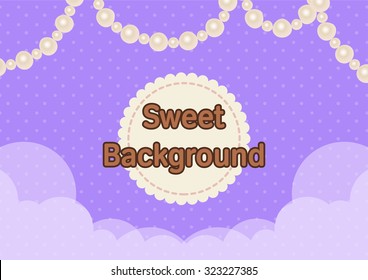 cute, luxury and pearl presentation background