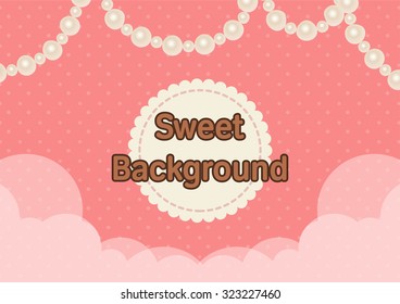 cute, luxury and pearl presentation background