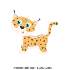 Cute lynx vector illustration.