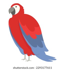 Cute macaw icon cartoon vector. Parrot bird. Nature jungle