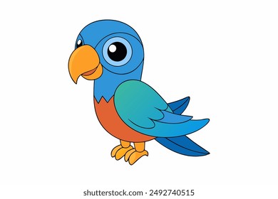 A cute macaw vector illustration