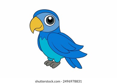 A cute macaw vector illustration