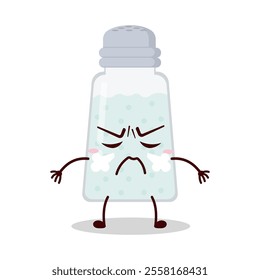 cute mad expression of salt cartoon character
