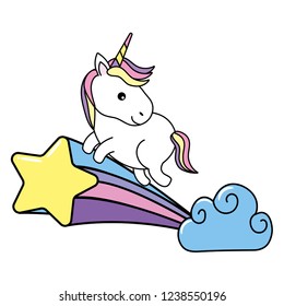 cute magic unicorn
