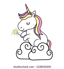 cute magic unicorn