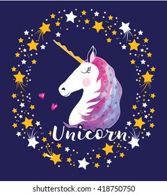 cute magic with unicorn
