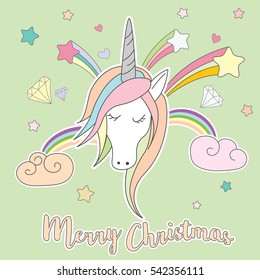 cute magic with unicorn