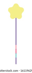 cute magic wand fantasy fairy icon vector illustration