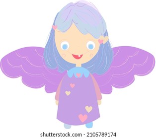 cute magical angel vector illustration