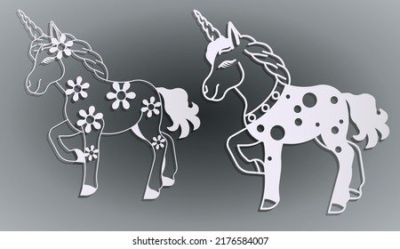 Cute magical unicorn. Vector design isolated on white background. Print for t-shirt or sticker. Romantic hand drawing illustration for children.