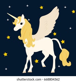 cute magical unicorn,sweet kids graphics for t-shirts vector