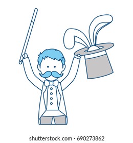 Cute magician cartoon
