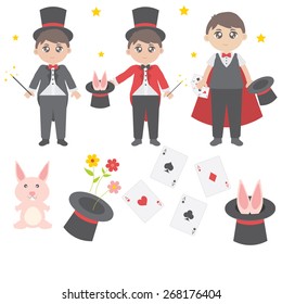 Cute magician vector