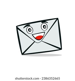 Diseño de iluminación de vectores de caricatura de correo corto
