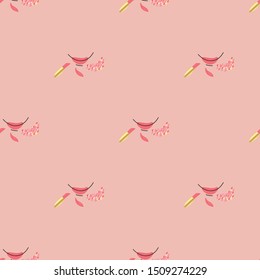 Cute Make Up seamless pattern design . Can use for print, template, fabric, presentation, textile, banner, poster, wallpaper