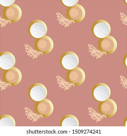 Cute Make Up seamless pattern design . Can use for print, template, fabric, presentation, textile, banner, poster, wallpaper