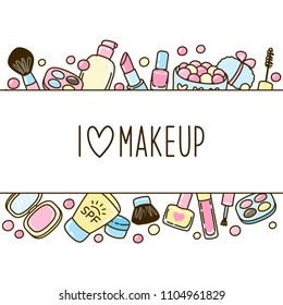 Cute makeup border for Your design