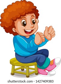 A cute male character illustration