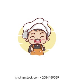 The Cute Male Chef Illustration