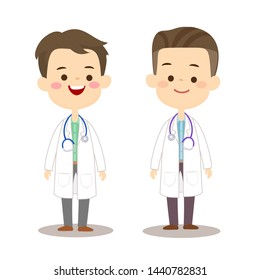 Cute Male Doctor Character Vector