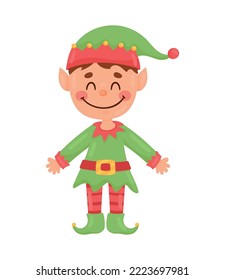 cute male elf christmas character