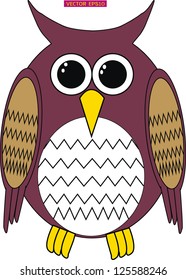 Cute male owl vector design