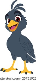 Cute Male Raven Vector Art