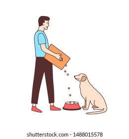 Give Food To Dog Stock Vectors, Images & Vector Art 