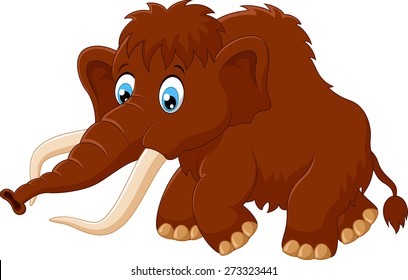 Cute mammoth cartoon