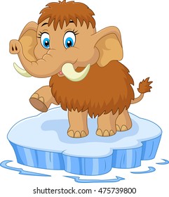 Cute mammoth cartoon