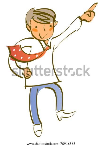 Cute Man Stock Vector (Royalty Free) 70916563