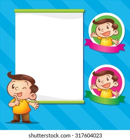cute man actions presenting