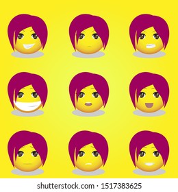 cute man anime emoticon set 03