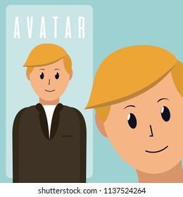 Cute man cartoon