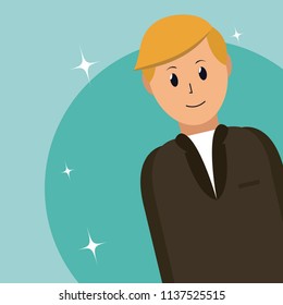 Cute man cartoon