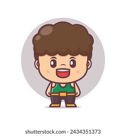 cute man cartoon character design, vector illustration in outline style