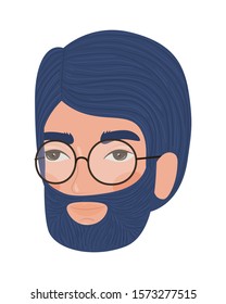 Cute man cartoon drawing design, Boy male person people human and social media theme Vector illustration