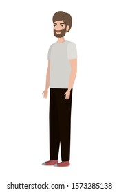 Cute man cartoon drawing design, Boy male person people human and social media theme Vector illustration