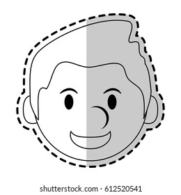 cute man cartoon icon image 