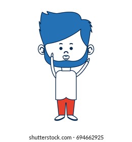 cute man cartoon standing formal clothes character