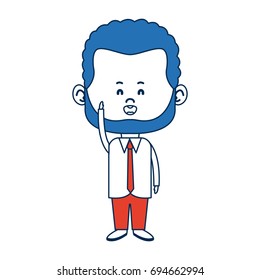 cute man cartoon standing formal clothes character