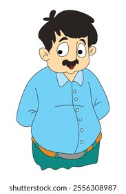 Cute man cartoon vector illustration