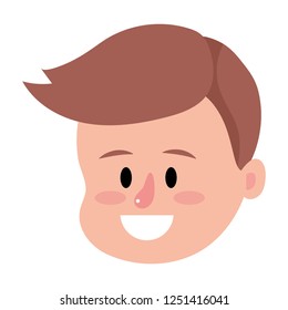 cute man face cartoon