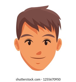 cute man face cartoon