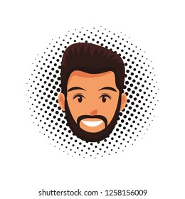 cute man face cartoon